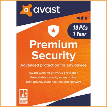 Avast Premium Security 10 PCs 1 Year