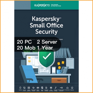 Kaspersky Small Office Security Version 7 - 20PCs + 20Mobs + 2Servers  + 20 Password Managers - 1 Year [EU]