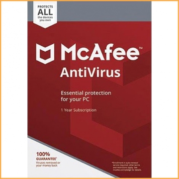 McAfee Antivirus 10 PCs / 1 Year [EU]