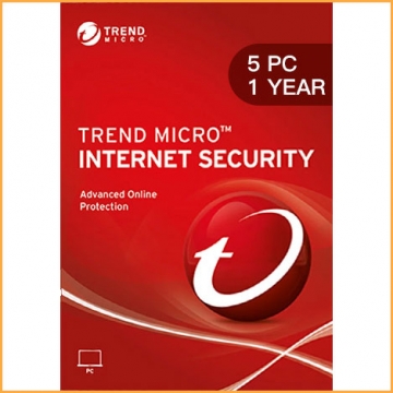 Trend Micro Internet Security - 5 PCs - 1 Year