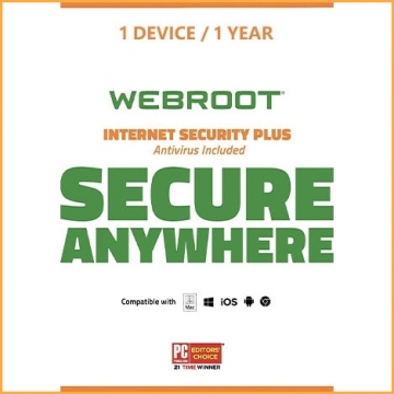 Webroot Secureanywhere Internet Security Plus - 1 urządzenia - 1 rok [UE]