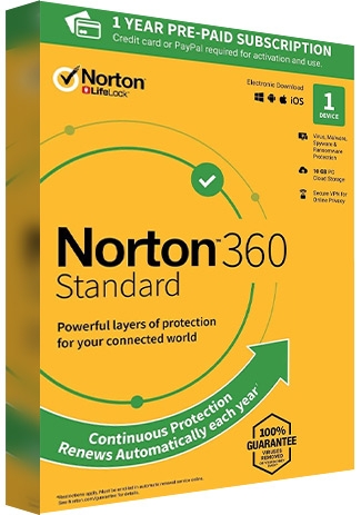 Norton 360 1 Device / 1 Year 10GB Cloud Storage [EU]