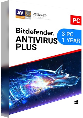 Bitdefender Antivirus Plus - 3 PCs - 1 Year EU
