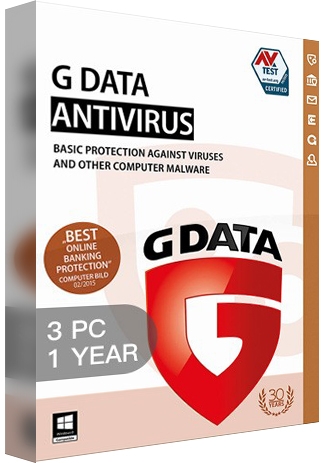 G Data Antiviru - 3 PCs - 1 Year [EU]