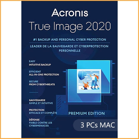 Acronis True Image 2020 - 3 PCs MAC