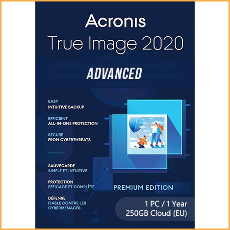 Acronis True Image 2020 Advanced - 1 PC - 1 Year - 250GB Cloud [EU]