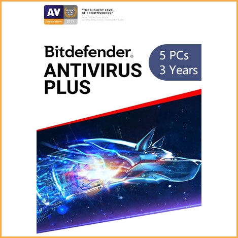 Bitdefender Antivirus Plus - 5 PCs - 3 Years [EU]