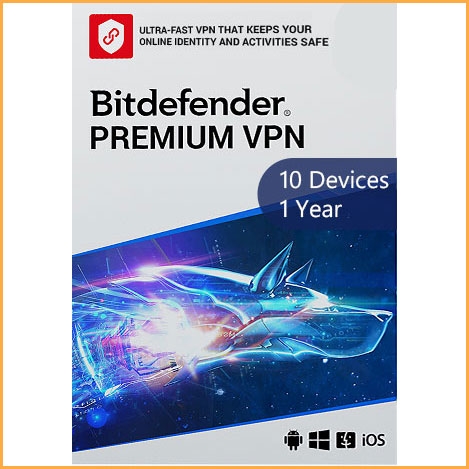 Bitdefender Premium VPN - 10 Devices - 1 Year [EU]