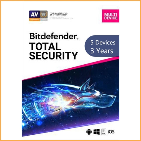 Bitdefender Total Security - 5 Devices - 3 Years EU