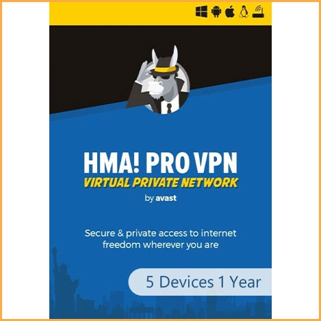 HMA! Pro VPN - 5 Devices - 1 Year [EU] 
