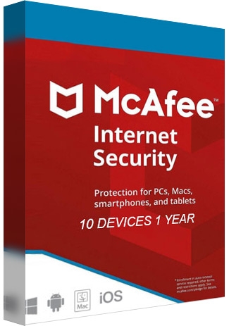 McAfee Internet Security - 10 Devices - 1 Year [EU]