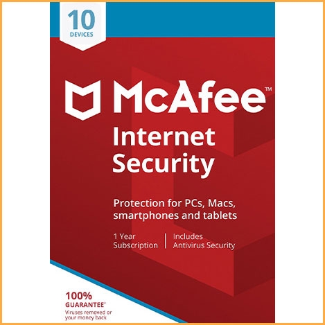 McAfee Internet Security - 10 Devices - 1 Year