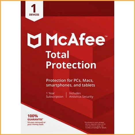 McAfee Total Protection - 1 Device - 1 Year