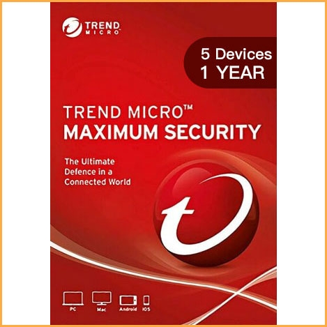 Trend Micro Maximum Security Multi Device - 5 Devices - 1 Year
