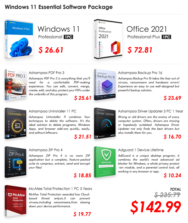 Buy Windows 11 Essential Software Package